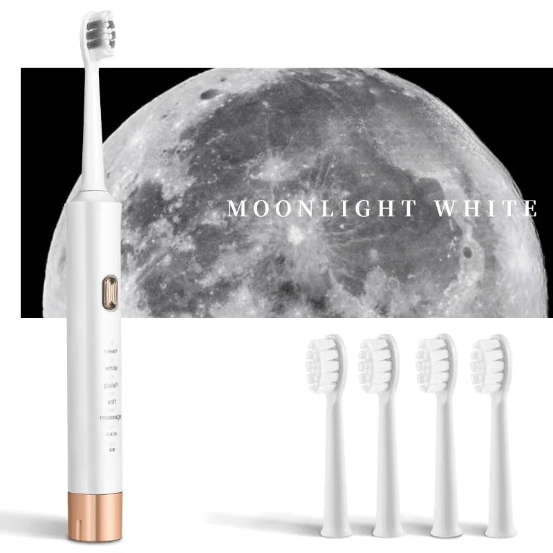 Cepillo de dientes eléctrico sónico de nuevo diseño con cerdas suaves, 6 modos de limpieza, pantalla LED, IPX7, resistente al agua, carga rápida por USB, herramienta de cuidado bucal.