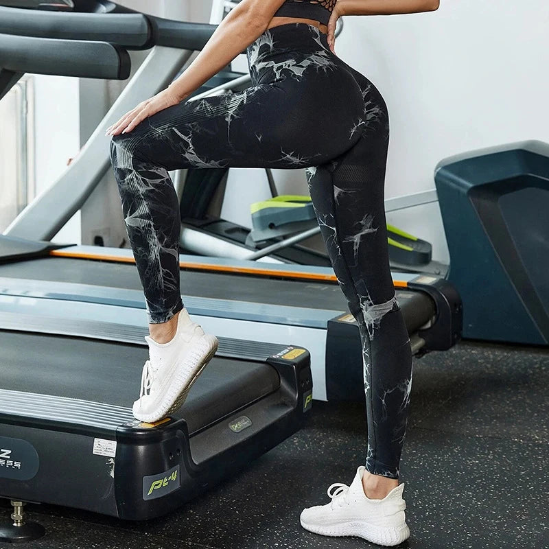 Leggings deportivas para mujer, pantalones de yoga sin costuras con estampado tie-dye de 47 colores, mallas para correr, fitness, cintura alta, para gimnasio y entrenamiento.