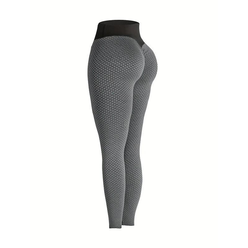 Women's High Waist Leggings Hip Lifting Honeycomb Yoga Pants