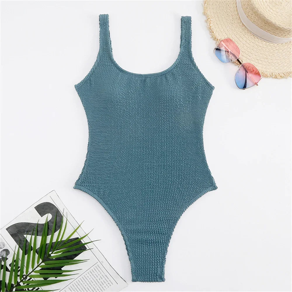 Sexy Solid Swimwear Female One Piece Swimsuit Closed Push Up Women's Swimming Bathing Suits Bodysuit Beach Pool Bather 2025