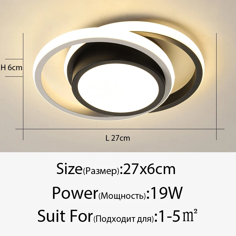 Lámpara de techo LED moderna minimalista para balcón, pasillo, porche, canal, estilo nórdico, para guardarropa