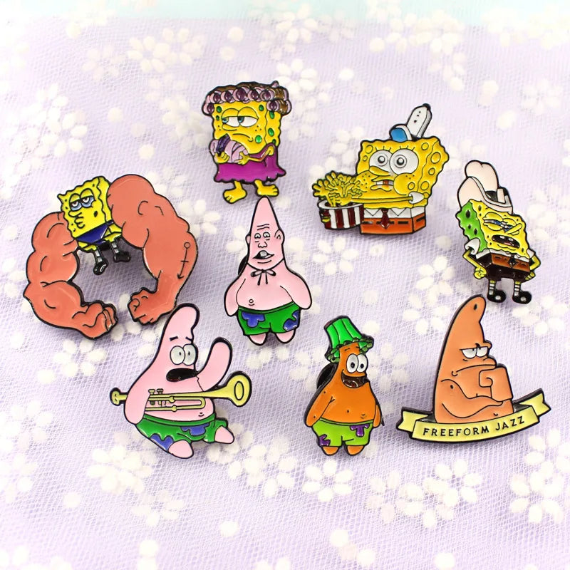 Pines de esmalte de anime clásicos para niños, broches de personajes kawaii, insignias para ropa, mochilas, solapas, accesorios de joyería de moda para niños.