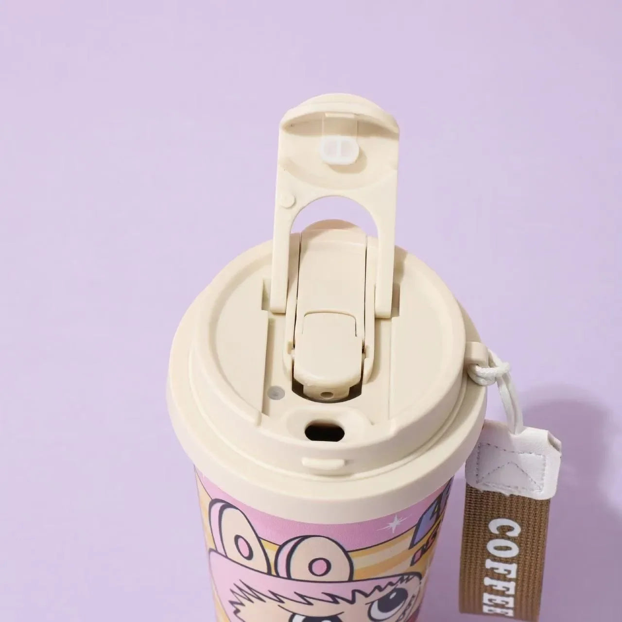 Nueva taza portátil de acero inoxidable con aislamiento, doble vaso con pajita y diseño de campanilla, regalo de gran valor estético, artículos para el hogar.