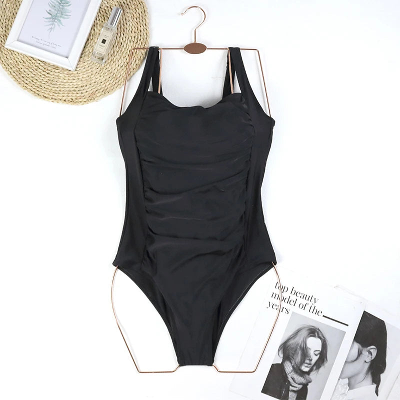Traje de baño de una pieza sexy para mujer 2024, push up, talla grande, control de abdomen, monokini, ropa de playa, traje de baño vintage.