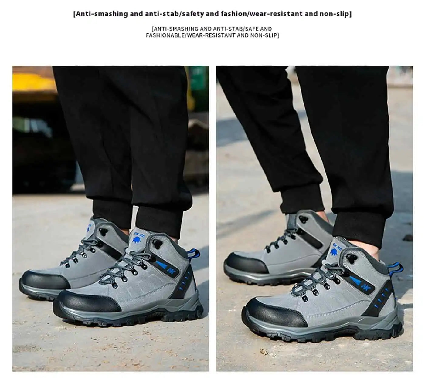 Los nuevos zapatos de protección laboral son anti-aplastamiento y anti-perforación, calzado cómodo y resistente para hombre, para otoño e invierno, ideal para la construcción.