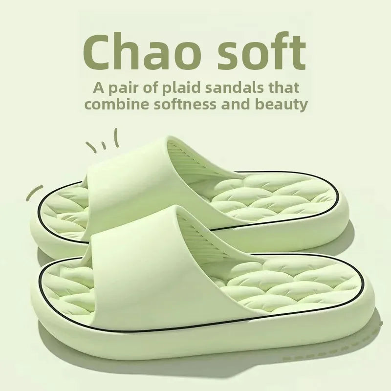 Zapatillas de casa sin cordones para mujer, suela plana, para baño, suela suave, para verano, para parejas, zapatos de hombre modernos, material de PVC, calzado cómodo.