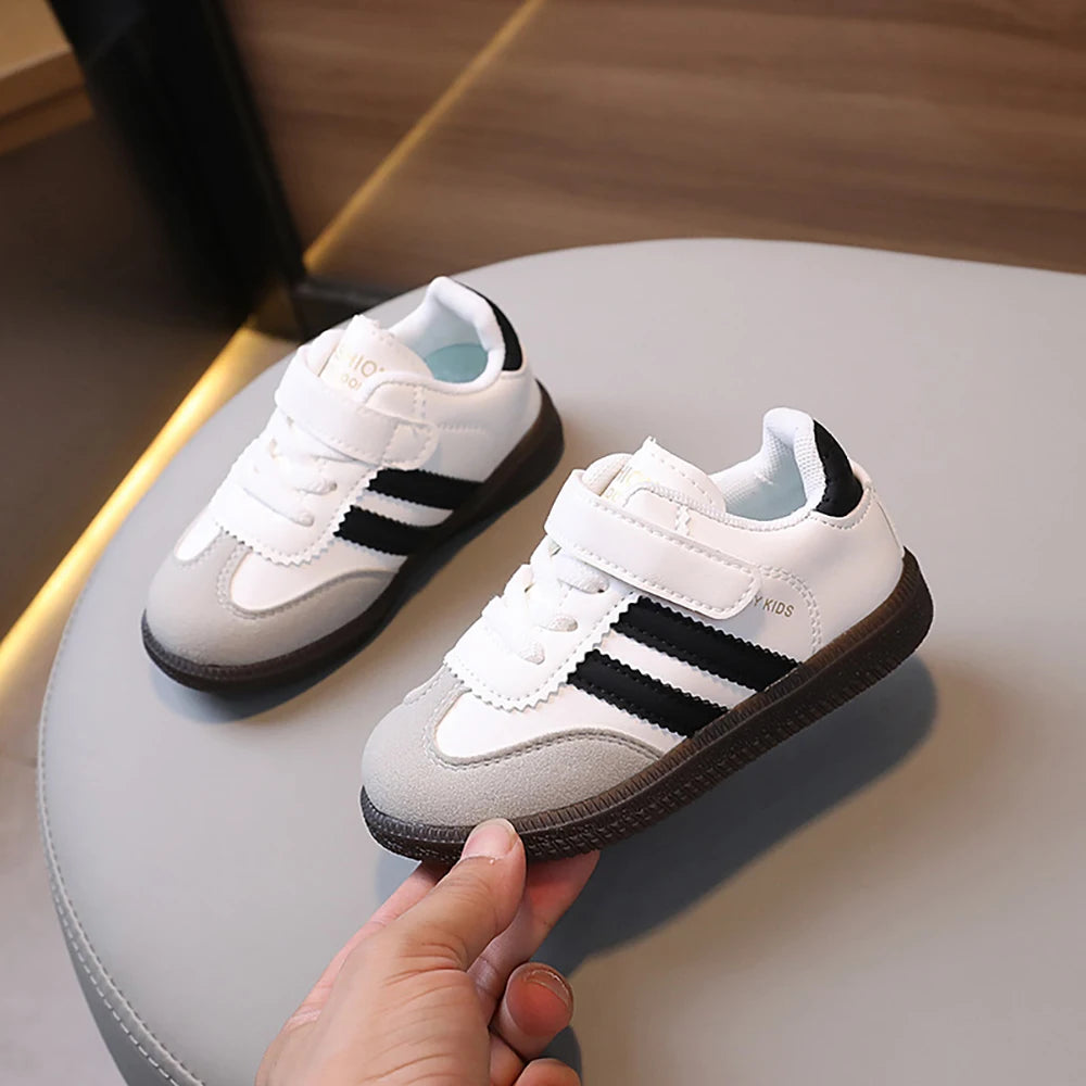 Zapatillas deportivas de moda para niños, de piel sintética, ergonómicas, con suela blanda, tenis para niño y niña.