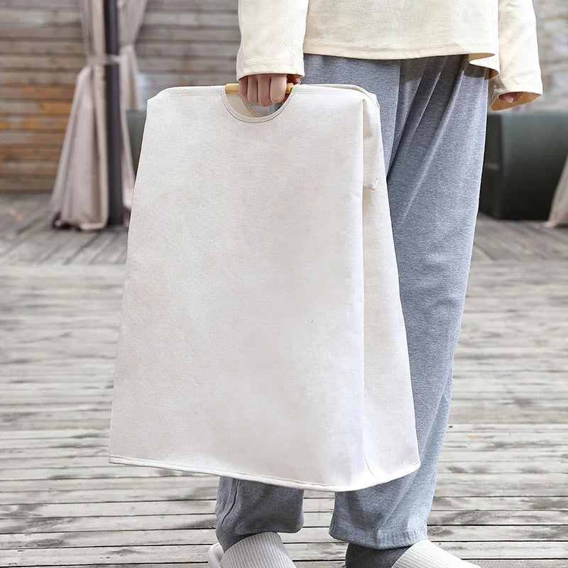 Cesta de lavandería de gran capacidad para ropa sucia con asa, cesta plegable para ropa, accesorios de baño