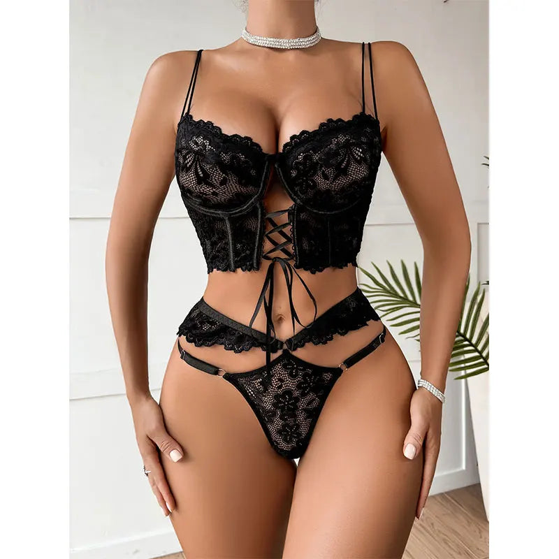 Conjunto de lencería sexy de talla grande para mujer, sujetador con aros y encaje floral, conjunto de sujetador con push-up, kit de sujetador delicado
