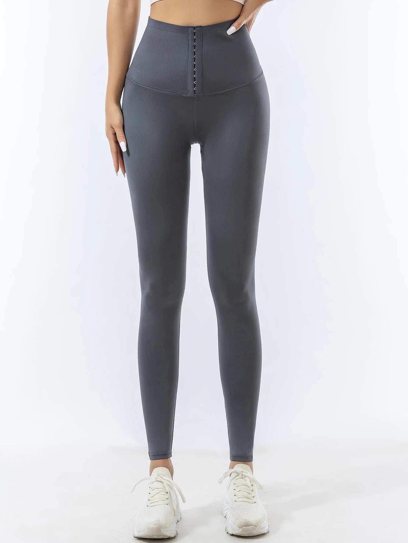 Pantalones de tiburón con botonadura alta cintura cintura compresión cadera levantamiento yoga pantalones Europa y Estados Unidos otoño e invierno Barbi