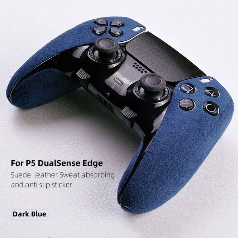 Nuevos accesorios para el mando de PS5/DualSense Edge, de piel de ante, absorbente del sudor, suave al tacto, adhesivo antideslizante.