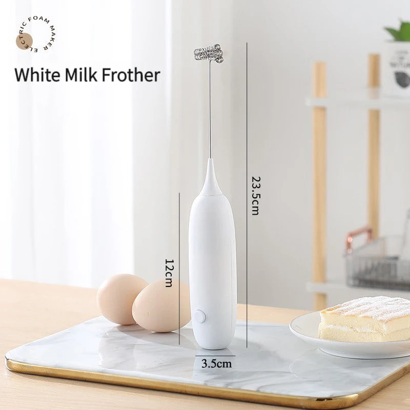 Batidor de huevos portátil con batería, mezclador automático de espuma para café y leche, herramientas de cocina