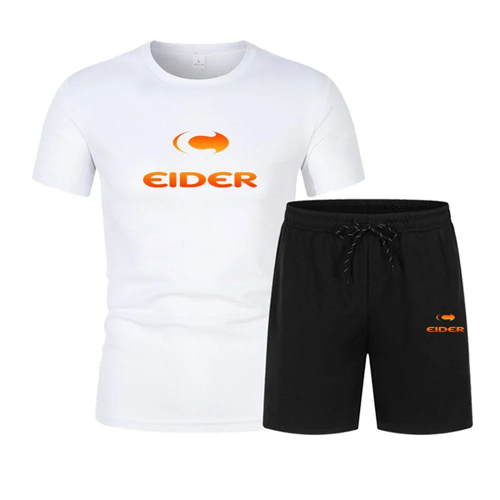Camisetas y pantalones cortos deportivos estampados, nuevos lanzamientos de productos, pantalones cortos casuales de manga corta para hombre, conjunto de 2 piezas, moda urbana