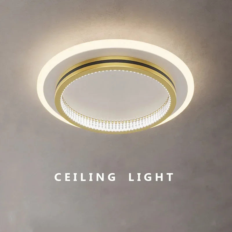 Lámpara de techo LED moderna de lujo para decoración del hogar, lámpara de iluminación para entrada, pasillo, dormitorio, sala de estar, iluminación interior