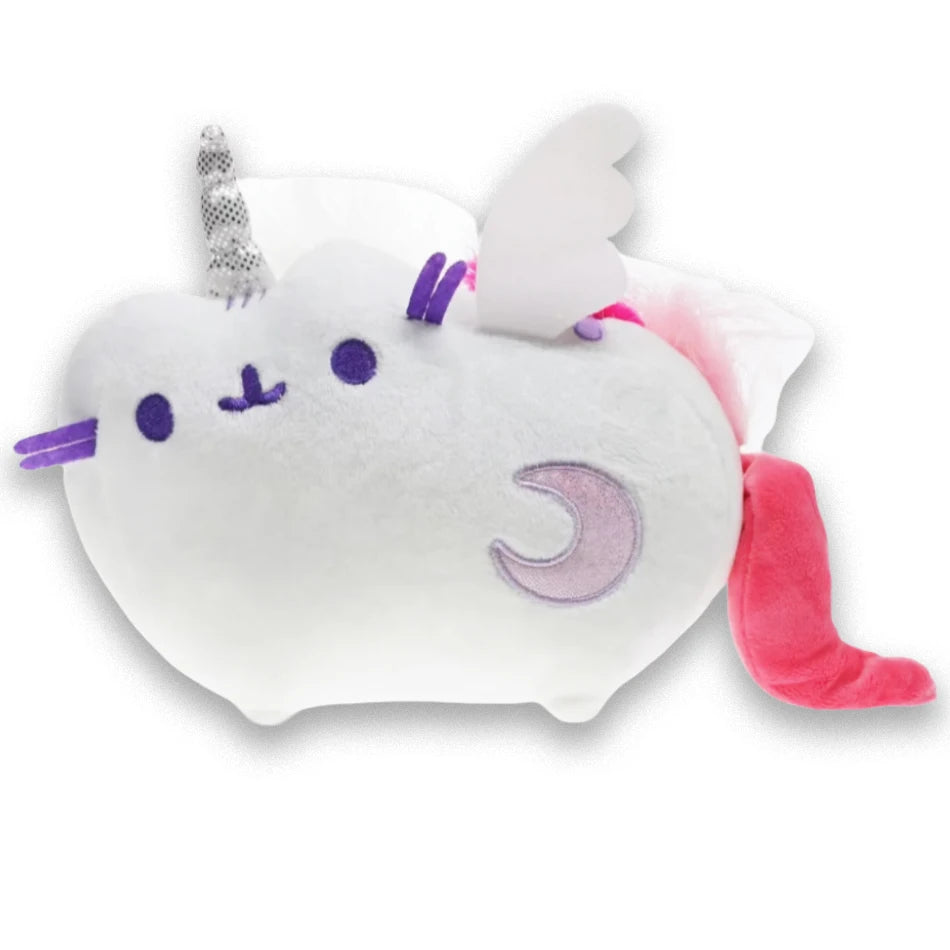 Juguete para gatos, juguete de peluche de Animal suave, almohada de gatito blanco y gris, regalo de cumpleaños, juguetes para mascotas Deco