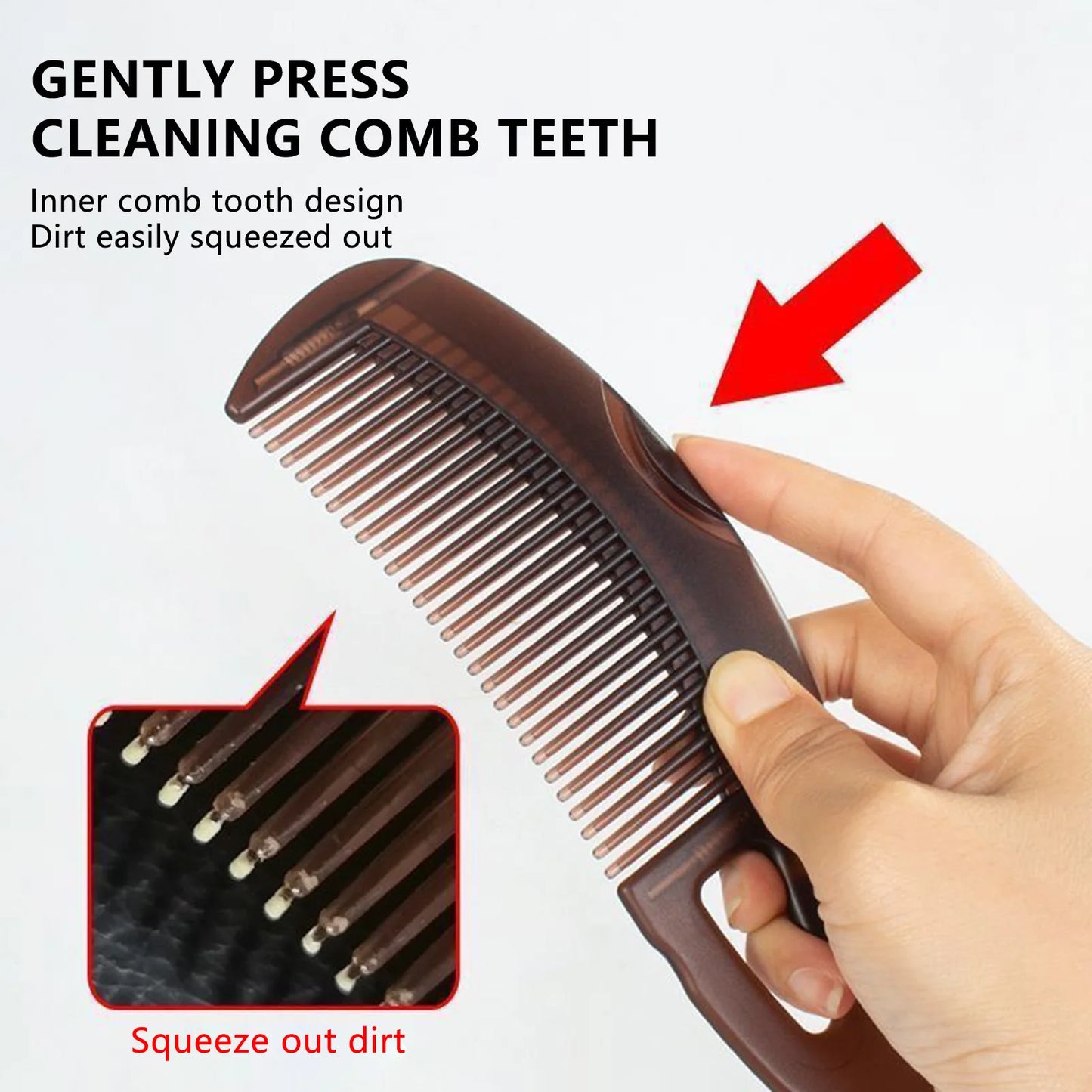 Peines para el cuero cabelludo que eliminan la caspa, peines para peinar el cabello, autolimpiables, antiestáticos, cepillos de masaje, herramientas de peinado para peluquería.