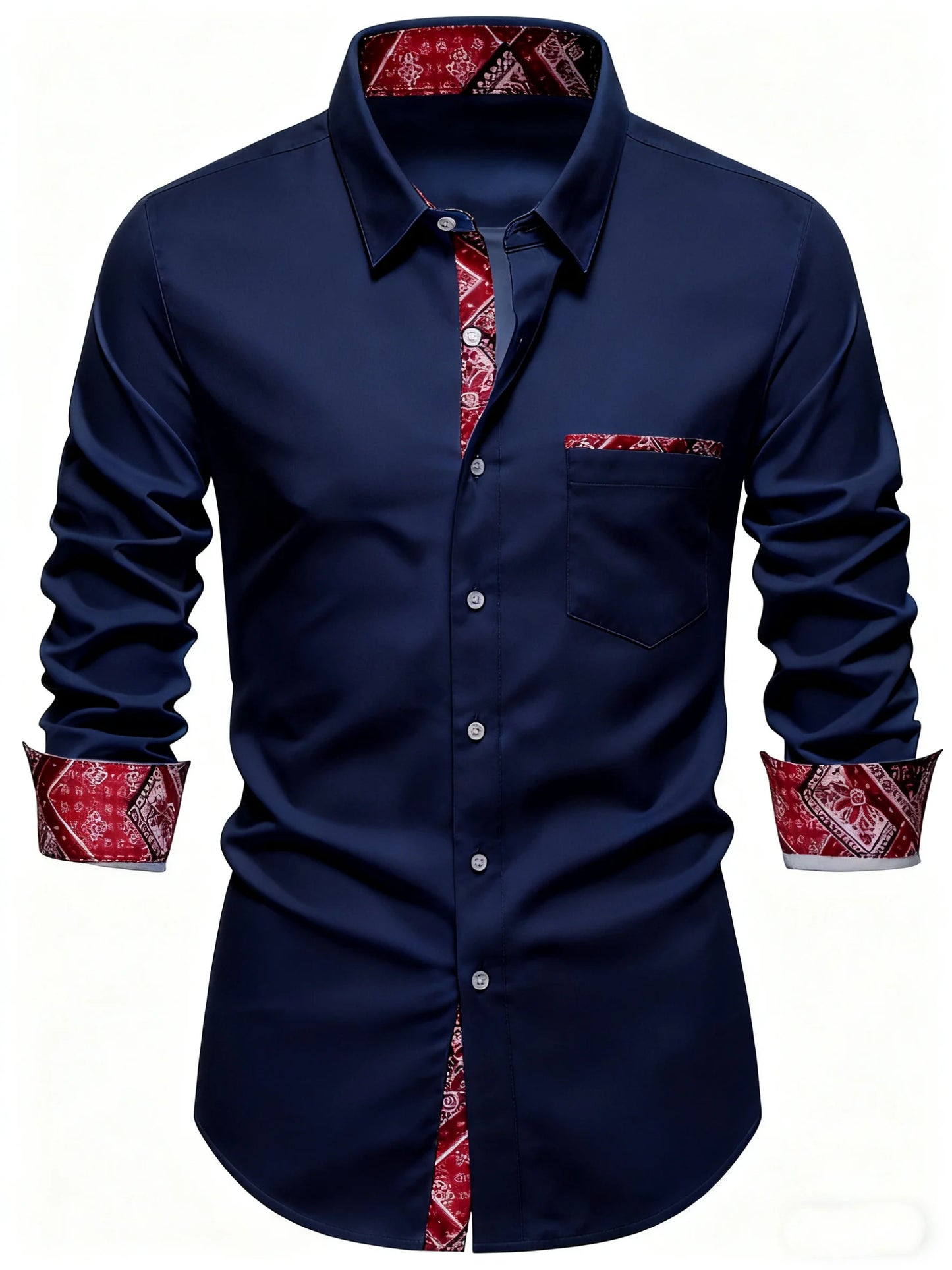 10 colors men's long sleeves, business trip, simple and stylish design, regular shirt, XS-6XL size, fast delivery