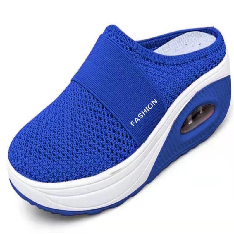 Sandalias de mujer, sandalias de cuña de moda, sandalias de fiesta para mujer, sandalias deslizantes, zapatillas de punta abierta, calzado sin cordones para mujer