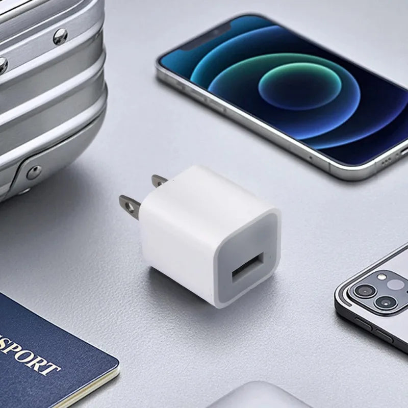 Cargador de teléfono de carga rápida USB para Apple iPhone 14, 13, 12 Pro Max, 11 Plus, adaptador de cargador de pared con enchufe estadounidense, adaptador de corriente para teléfono celular