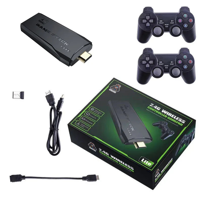 Consola de videojuegos portátil, 4K, 2.4G, control inalámbrico, consola de videojuegos retro clásica inalámbrica, incluye 10000 juegos