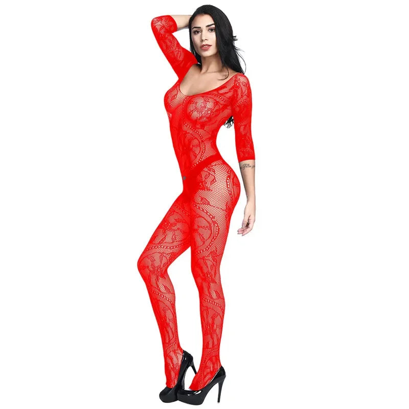 Lencería sexy, medias de cuerpo, body de osito de peluche, body erótico caliente, body con entrepierna abierta, medias de malla elástica, lencería erótica.