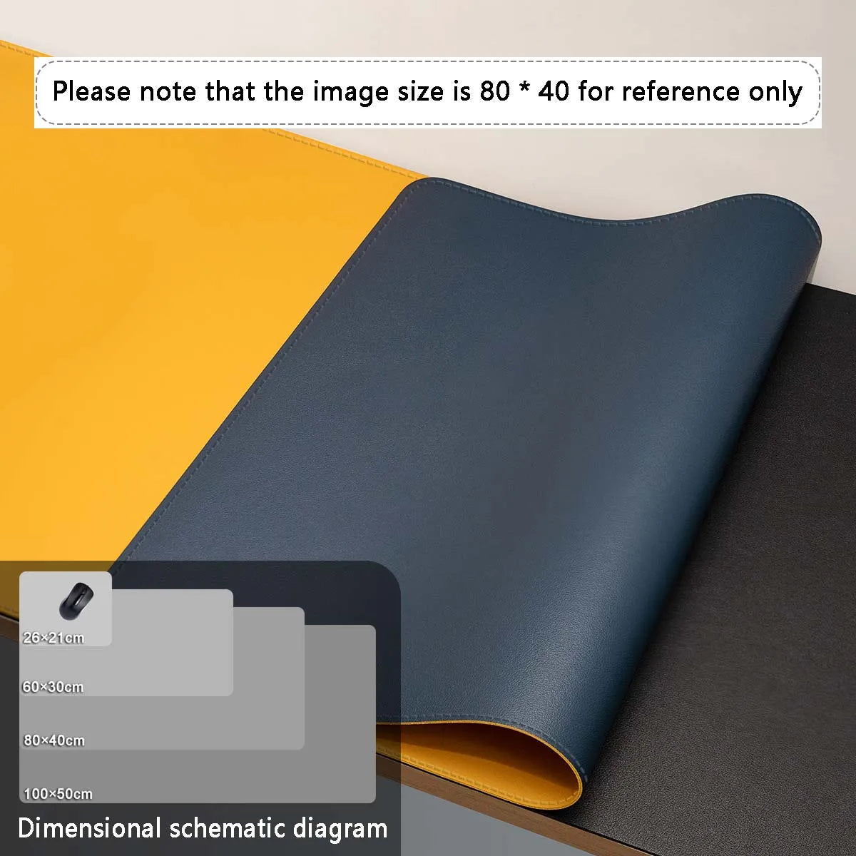 Alfombrilla de ratón de gran tamaño para escritorio de oficina, protector de piel sintética, impermeable, para teclado de escritorio, para juegos, accesorios para PC