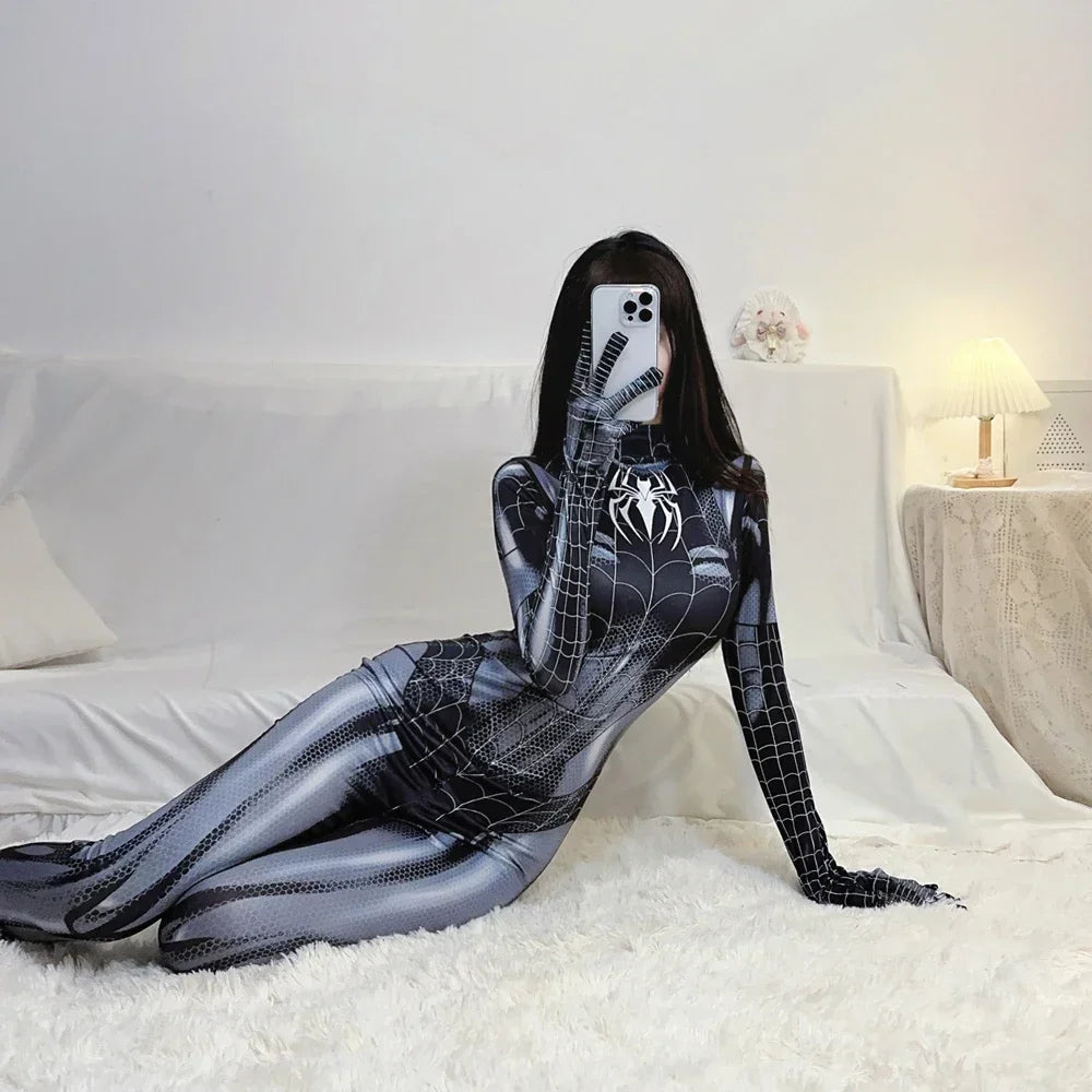 Halloween Spider Man Costume Movie Superhero Cosplay Bodysuit Suit Avengers Cosplay Venom Spider Man Corset for Women Girl Suit