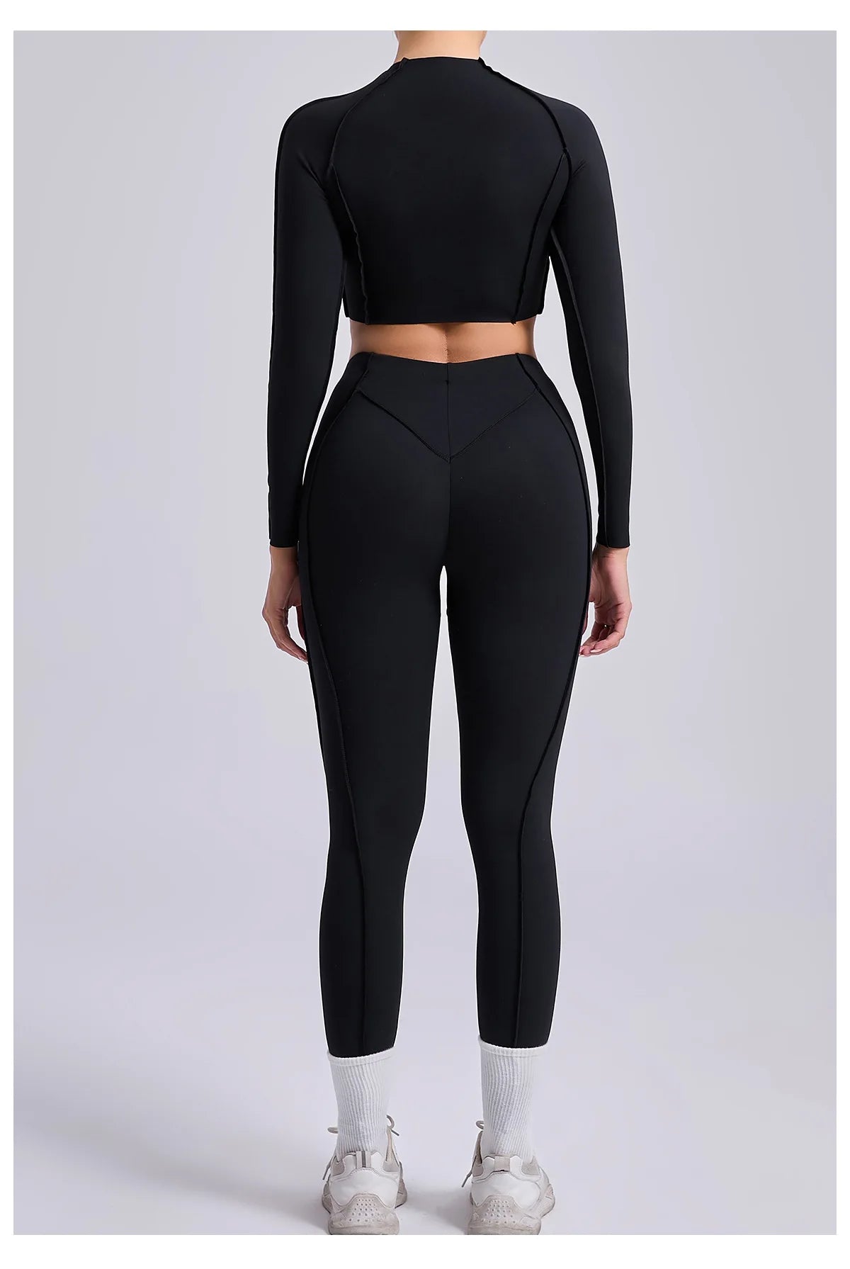 Yoga Set Workout Tracksuits 2 Pieces Gym Clothes Sportswear Yoga Suits For Women Fitness Set Sports Long Sleeved Gym Leggings