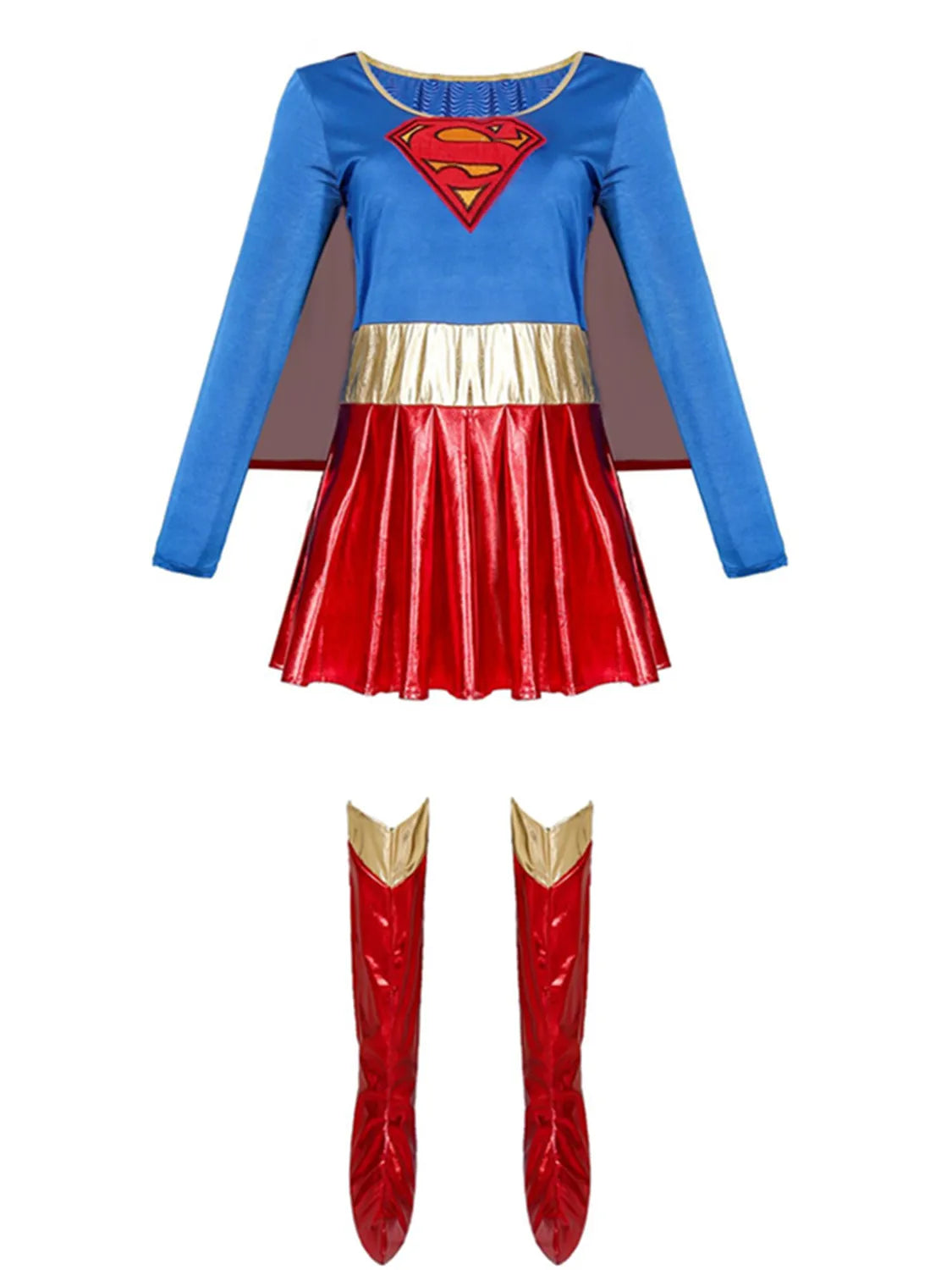 Adult Sexy Super Hero Cosplay Costume Halloween Carnival Party Wonder Girl Fancy Dress With Shoe Covers