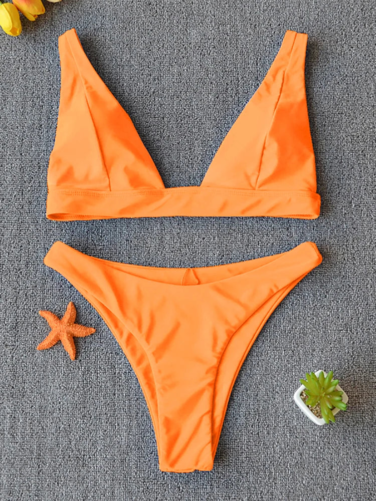 Bikini 2025 Micro Traje de Baño Sexy para Mujer, Traje de Baño Push Up, Conjunto de Bikini de Dos Piezas, Bañador Sólido, Traje de Baño para Mujer.
