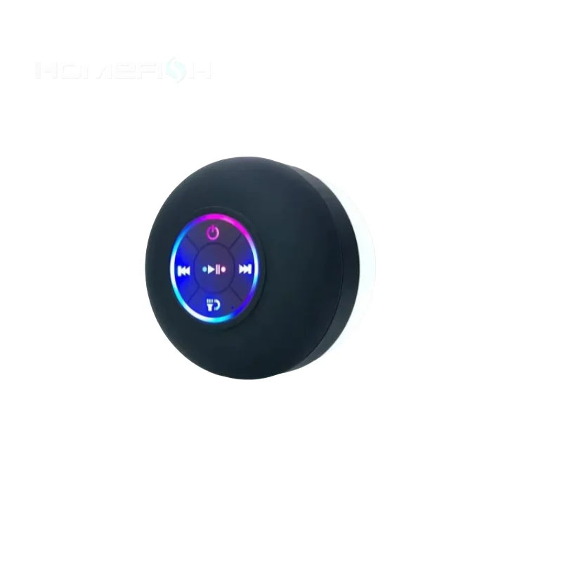 2025 Nuevo baño impermeable inalámbrico LED ventosa Mini altavoz Bluetooth altavoces estéreo portátiles para deportes al aire libre