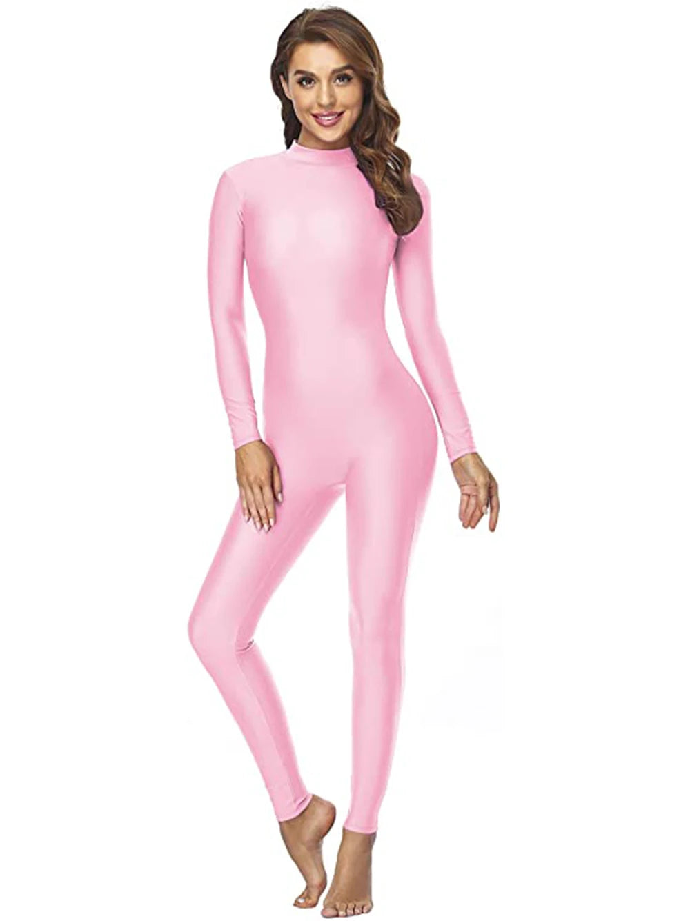 Mono de cuello alto unisex, leotardo de cuerpo entero, mono de yoga de manga larga para mujer, mono de gato, ropa deportiva diaria, trajes de cosplay