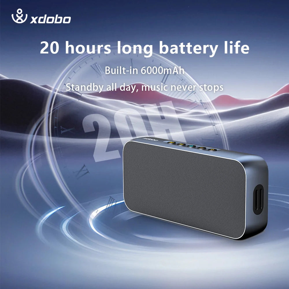 Altavoz inalámbrico XDOBO con subwoofer para el hogar, Smart TV, oficina, tableta, exterior, camping, fiestas, barra de sonido de 60 W, graves profundos, boombox