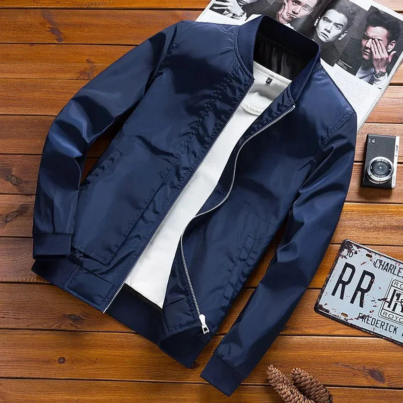 Nueva chaqueta de piloto de estilo coreano de moda para hombre, primavera 2023, corte holgado, material fino, estilo informal, chaqueta de primavera y otoño