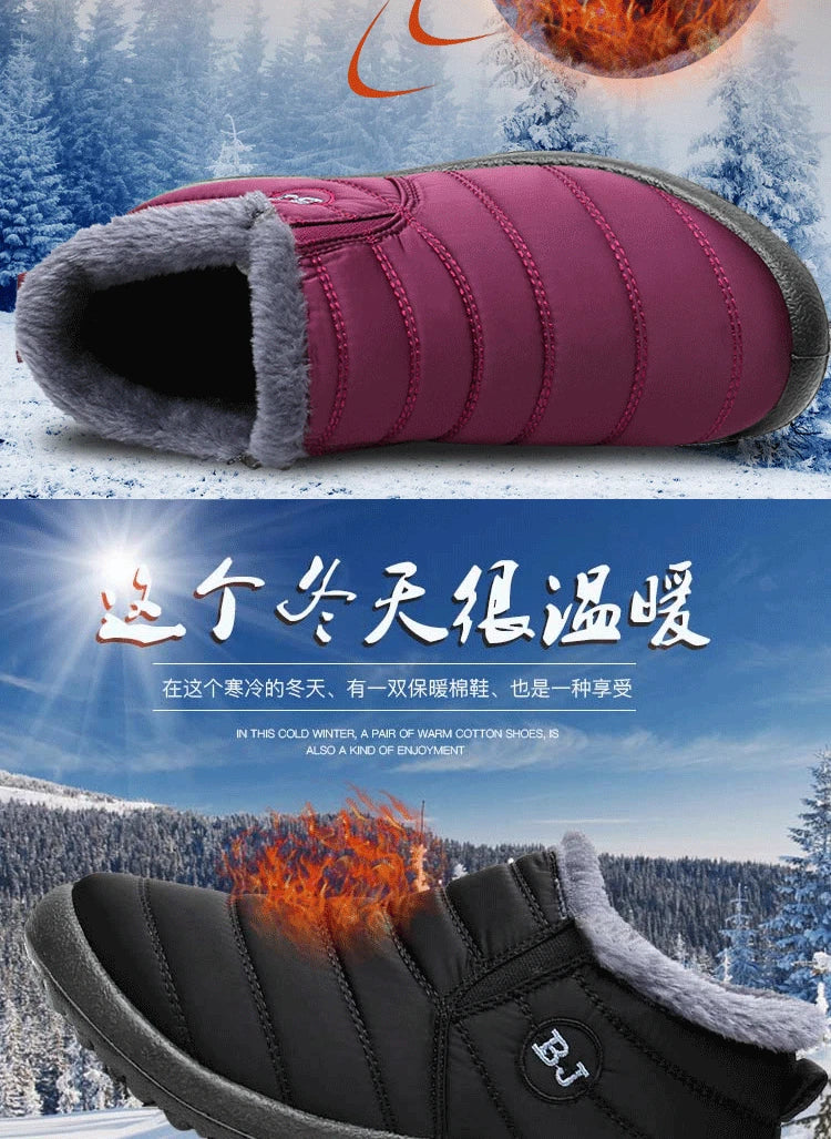 Botas de nieve para hombre, zapatos para exteriores, botas de invierno para hombre, botines de senderismo, zapatos impermeables para hombre, zapatos de trabajo, calzado