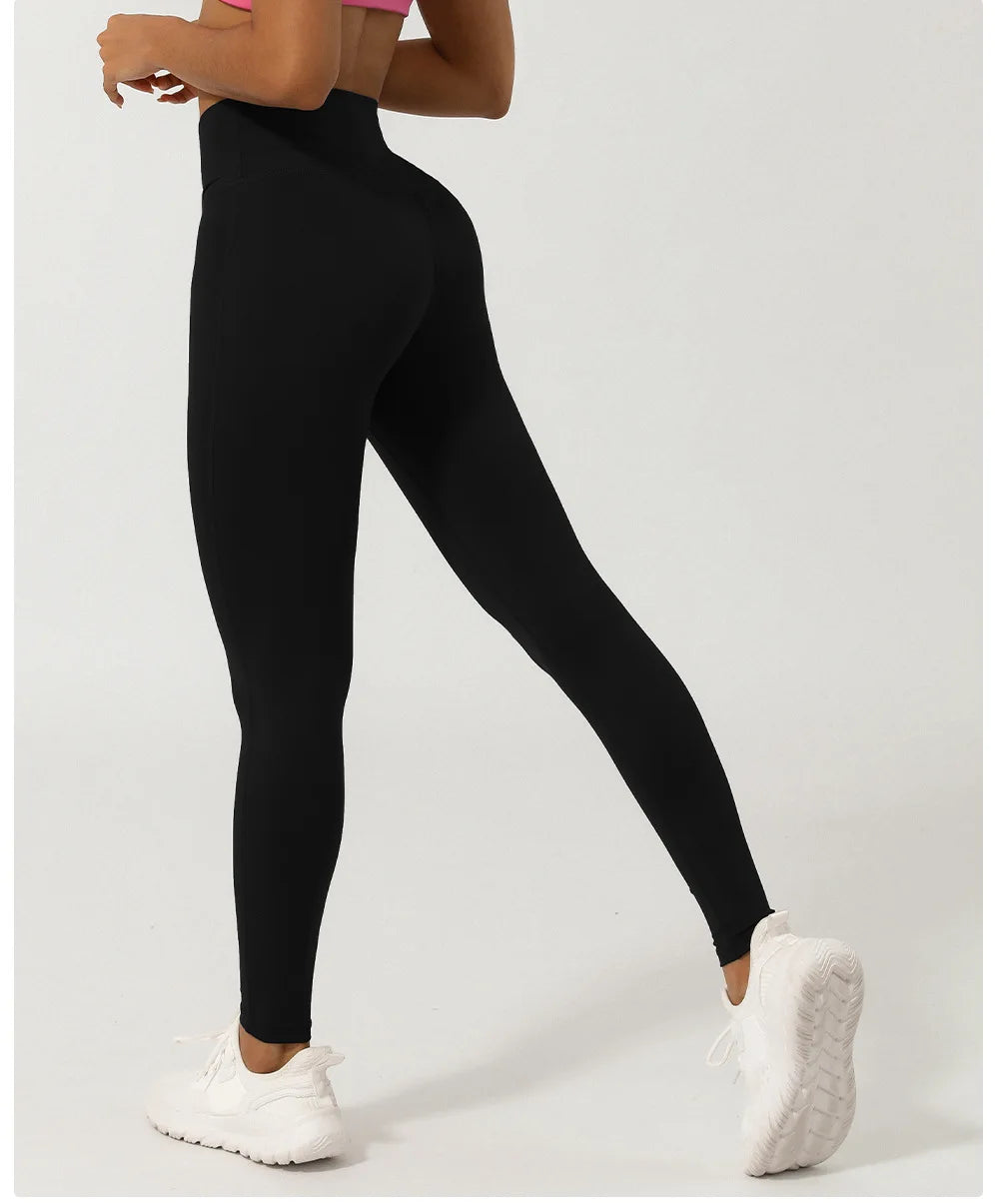 Women Sport Fitness Leggings High Waist Tights Elastic Sexy Yoga Pants Training Running Gym Quick Dry Breathable Leggings Female