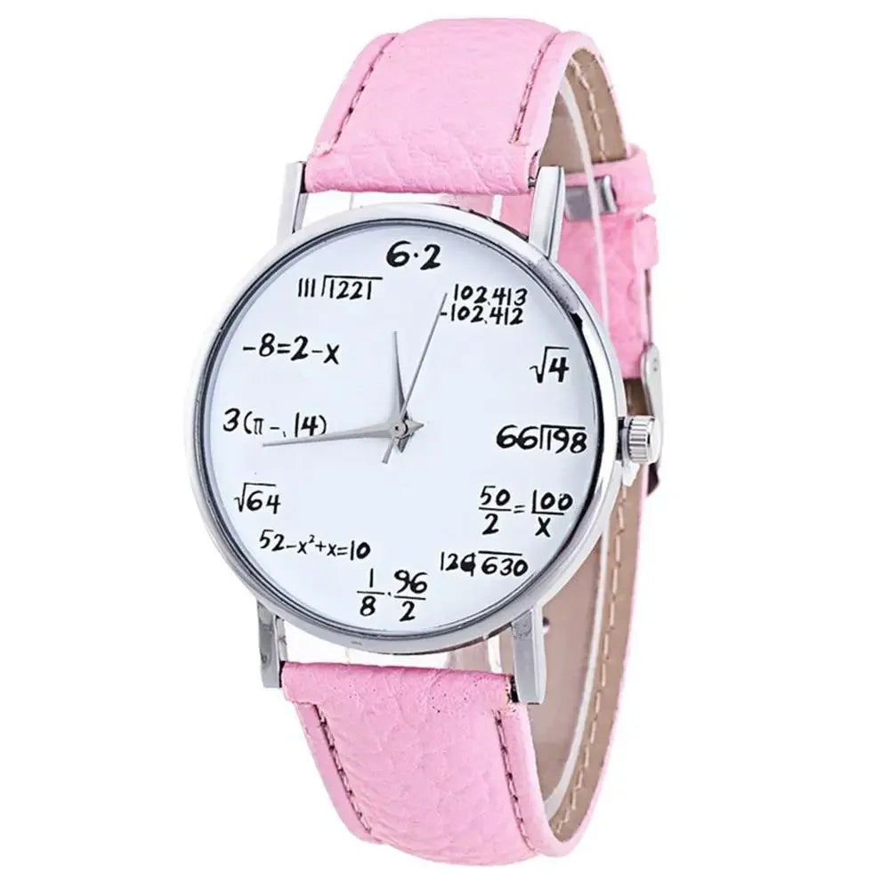Relojes de mujer 2020, reloj de moda para estudiantes, con fórmula matemática, reloj de cuarzo con correa de cuero, regalos para mujer, precio económico, envío directo.