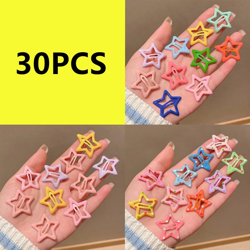 10 piezas de accesorios para el cabello para niñas, pinzas para el cabello para niños pequeños, horquillas para el cabello para niños, tocado lindo de color arcoíris, nuevo estilo