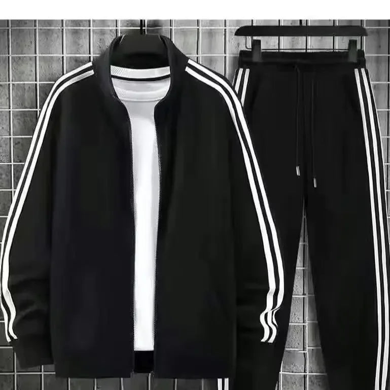 Conjunto deportivo a juego para pareja, primavera y otoño, moderno, para hombre y mujer, chaqueta informal, sudadera y pantalones, conjunto de 2 piezas