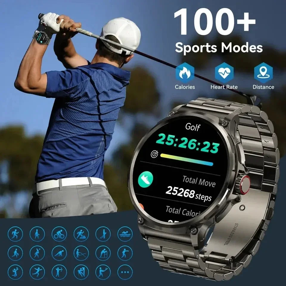 Xiaomi - Nuevo reloj inteligente Ultra HD AMOLED de 1,85 pulgadas para hombre, con GPS, Bluetooth, llamadas, batería de 710 mAh, deportivo y de fitness para Huawei