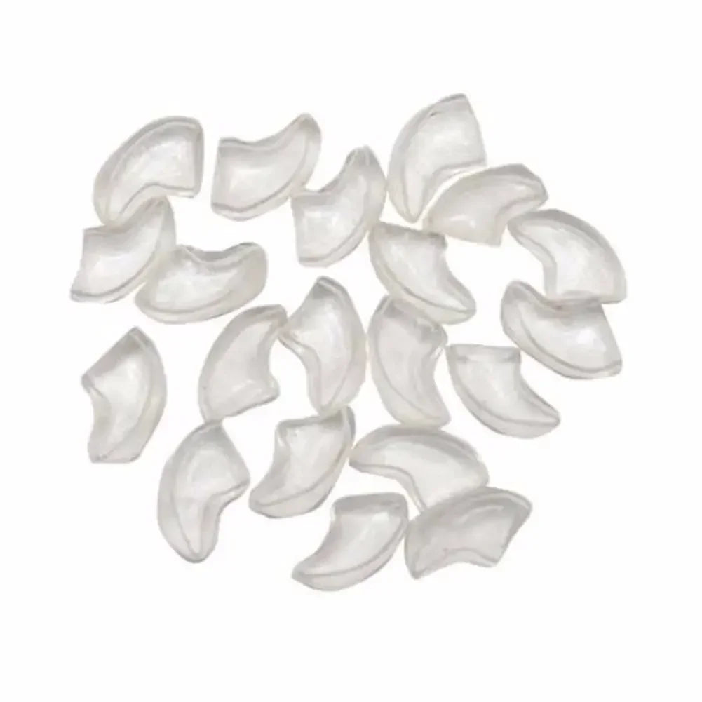 Preciosas 20 fundas de silicona suaves para uñas de gato, cubiertas adhesivas para garras de mascotas, protección para animales.