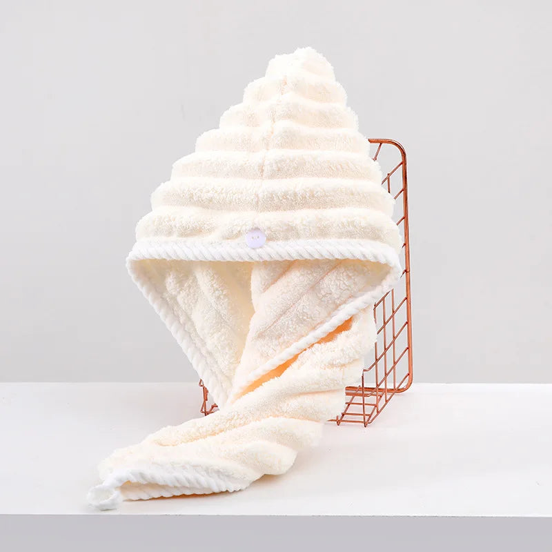 Gorro para secar el cabello para mujer, grueso y súper absorbente, gorro de secado rápido, toalla para secar el cabello.