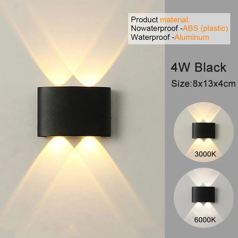 Apliques de pared LED modernos para interiores y exteriores, luces blancas de montaje en pared para sala de estar, pasillo, dormitorio, decoración