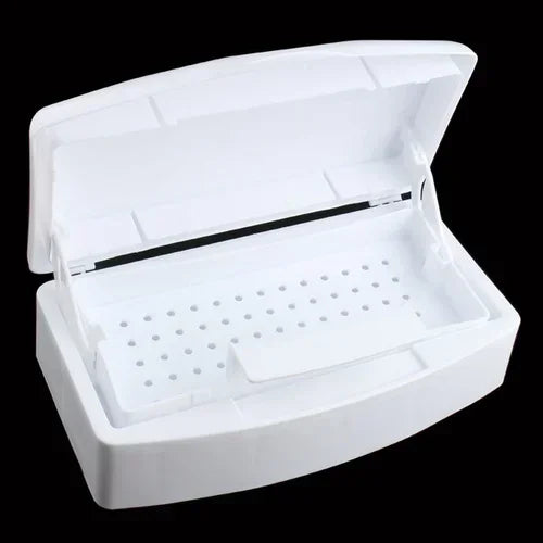 Bandeja esterilizadora de uñas, caja de desinfección, esterilización, limpieza de uñas, salón de manicura, implementos, desinfección, herramientas, equipo, limpiador de herramientas