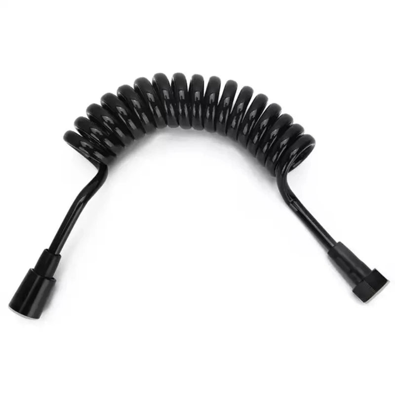 Mangueras de plomería para ducha de baño, lavadora, inodoro, pistola rociadora, cable telefónico, resorte telescópico, manguera de tubo blanco y negro, suministros para baños.