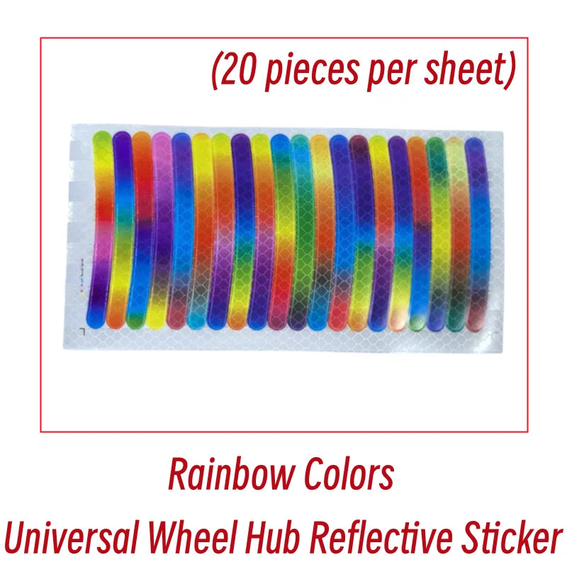 Cinta adhesiva de advertencia de apertura de seguridad con rayas reflectantes para buje de rueda universal de coche, accesorio exterior