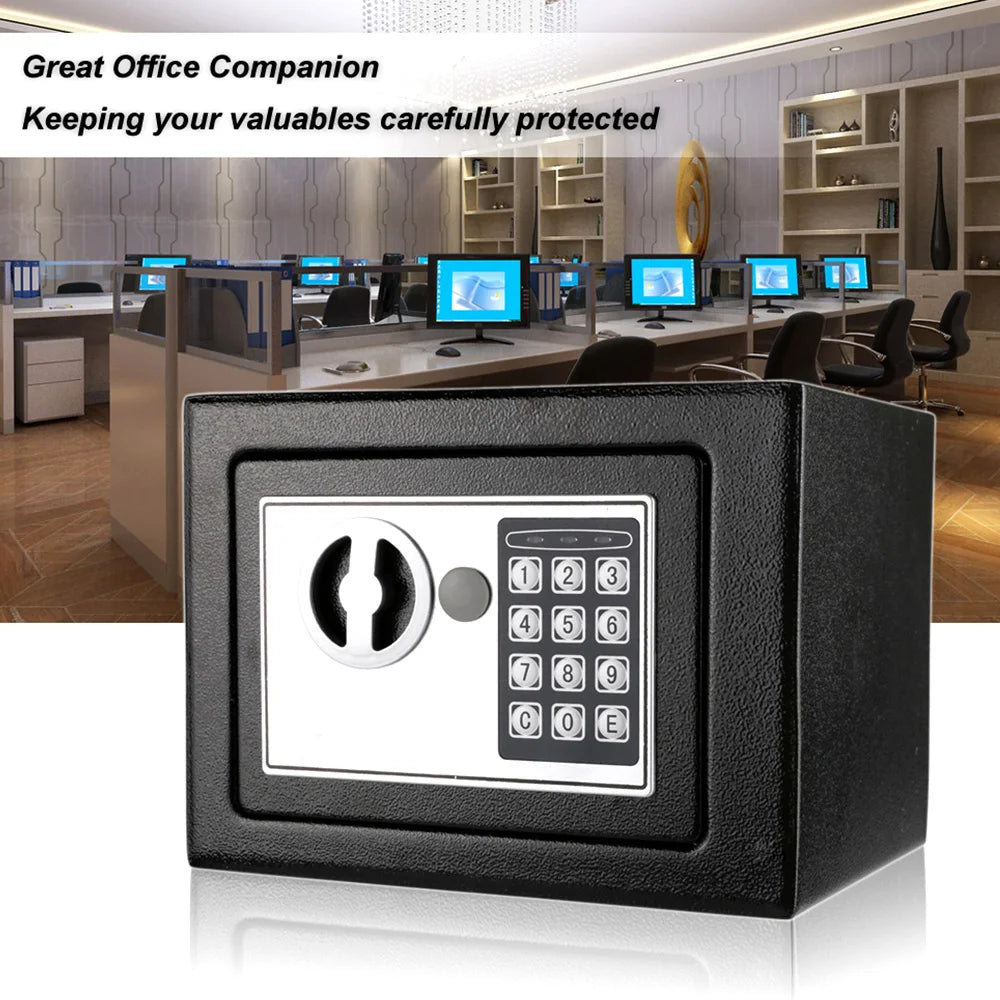Caja de seguridad con cerradura electrónica digital con teclado, totalmente de acero, para el hogar y la oficina.