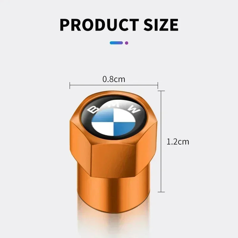 4 tapas de válvula de aire de metal para neumáticos de coche, cubiertas de vástago para BMW E36, E39, E46, E60, E90, E90, F10, F30, G20, G21, G30, G11, F15, X5, accesorios.