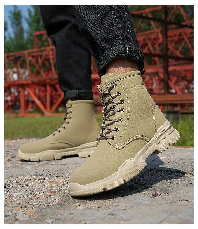 Anti-spark Welder Shoes Men's High Top Work Safety Boots Puncture Proof Construction Safety Shoes Men Platform Boots