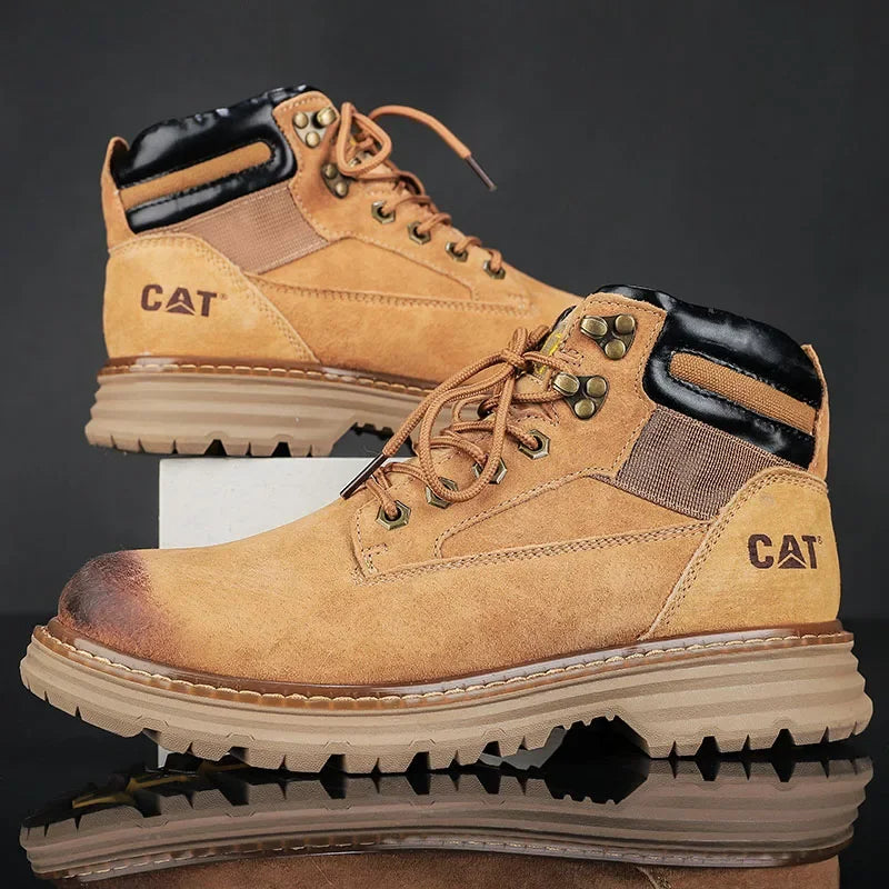 Botas de nieve para hombre, ideales para el invierno. Botas clásicas de caña alta para senderismo, con suela gruesa antideslizante y gran practicidad.
